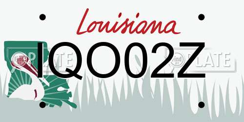 IQO02Z Louisiana License Plate