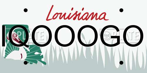 IQOOOGO Louisiana License Plate