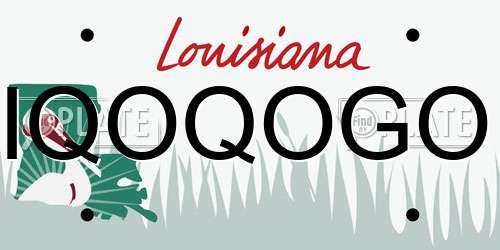 IQOQOGO Louisiana License Plate
