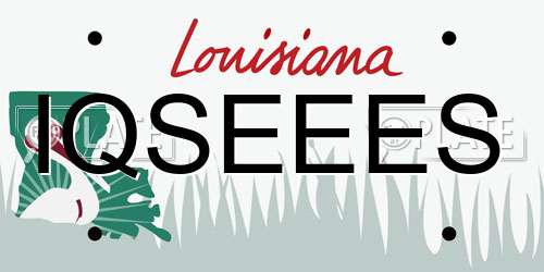 IQSEEES Louisiana License Plate