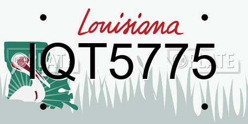 IQT5775 Louisiana License Plate