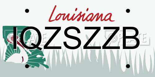 IQZSZZB Louisiana License Plate