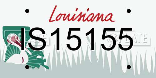 IS15155 Louisiana License Plate