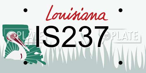 IS237 Louisiana License Plate