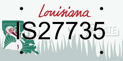 IS27735 Louisiana License Plate