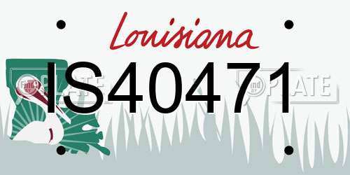 IS40471 Louisiana License Plate