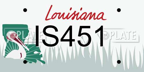 IS451 Louisiana License Plate