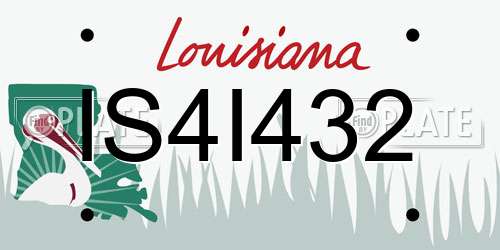 IS4I432 Louisiana License Plate