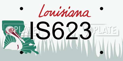 IS623 Louisiana License Plate