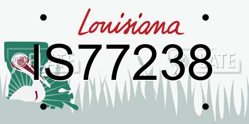 IS77238 Louisiana License Plate