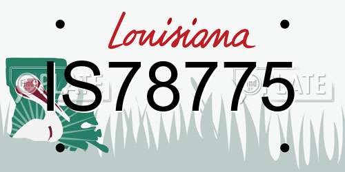IS78775 Louisiana License Plate