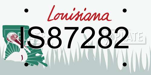 IS87282 Louisiana License Plate