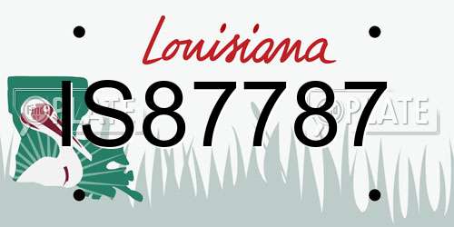 IS87787 Louisiana License Plate