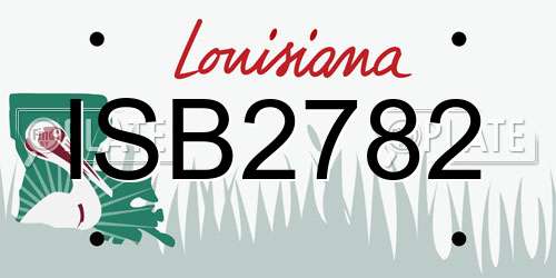 ISB2782 Louisiana License Plate