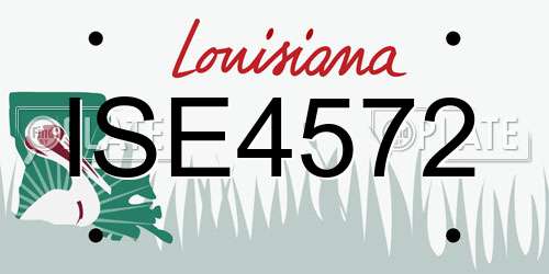 ISE4572 Louisiana License Plate