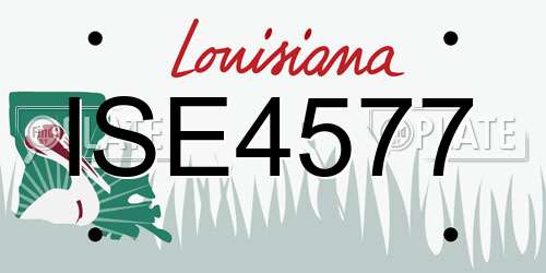ISE4577 Louisiana License Plate