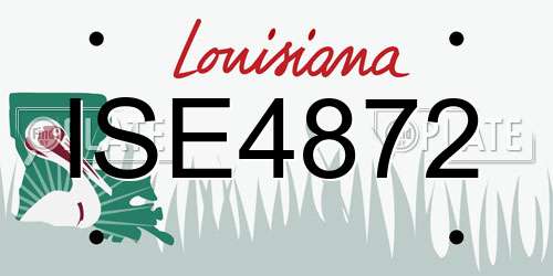 ISE4872 Louisiana License Plate