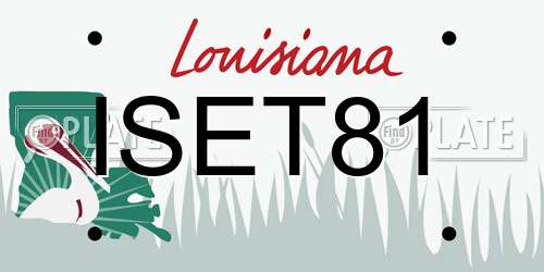 ISET81 Louisiana License Plate