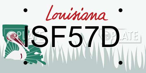 ISF57D Louisiana License Plate