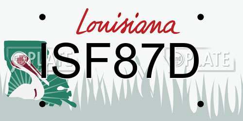 ISF87D Louisiana License Plate