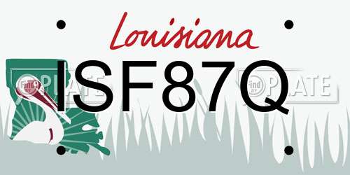 ISF87Q Louisiana License Plate