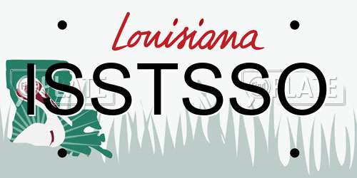 ISSTSSO Louisiana License Plate