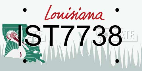 IST7738 Louisiana License Plate