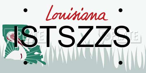ISTSZZS Louisiana License Plate