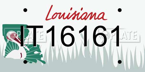 IT16161 Louisiana License Plate