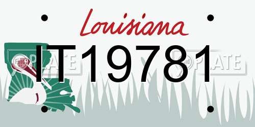 IT19781 Louisiana License Plate