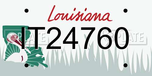 IT24760 Louisiana License Plate