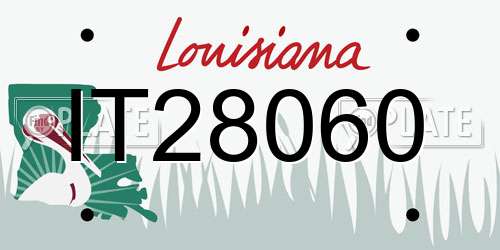 IT28060 Louisiana License Plate