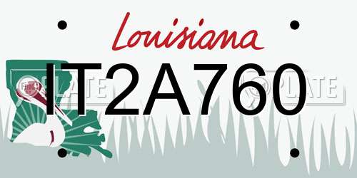 IT2A760 Louisiana License Plate