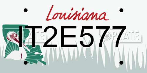 IT2E577 Louisiana License Plate