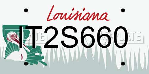 IT2S660 Louisiana License Plate