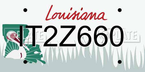 IT2Z660 Louisiana License Plate