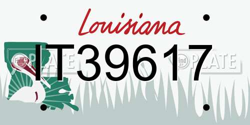 IT39617 Louisiana License Plate