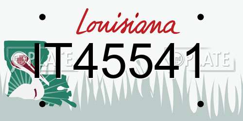 IT45541 Louisiana License Plate