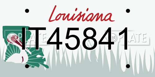 IT45841 Louisiana License Plate