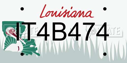 IT4B474 Louisiana License Plate