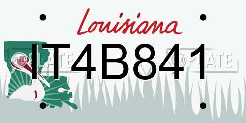IT4B841 Louisiana License Plate