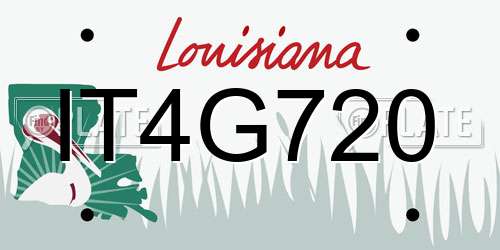 IT4G720 Louisiana License Plate