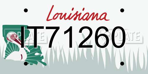 IT71260 Louisiana License Plate