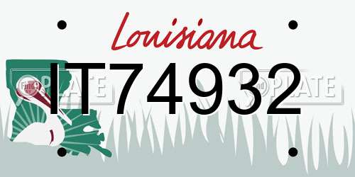 IT74932 Louisiana License Plate