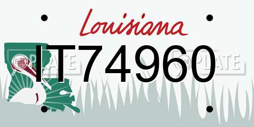 IT74960 Louisiana License Plate