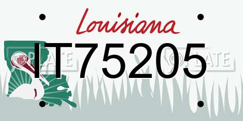 IT75205 Louisiana License Plate