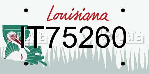 IT75260 Louisiana License Plate
