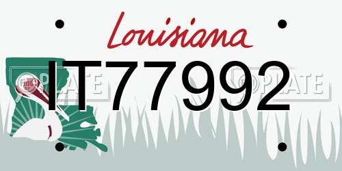 IT77992 Louisiana License Plate