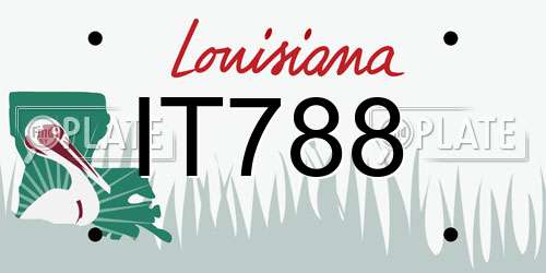 IT788 Louisiana License Plate
