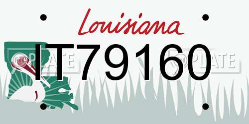 IT79160 Louisiana License Plate